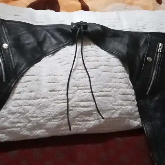 First Classic Leather Moto Chaps